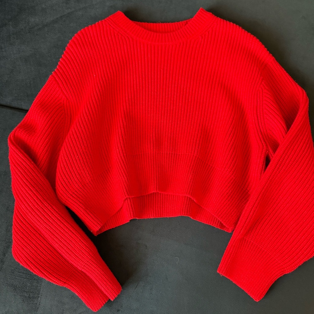 Red Zara sweater